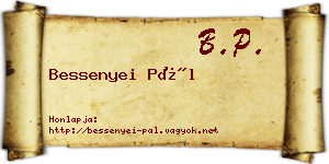 Bessenyei Pál névjegykártya